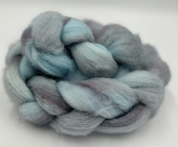 Soft squishy braid of wool. Color A touch of Blue from our Corriedale flock of sheep