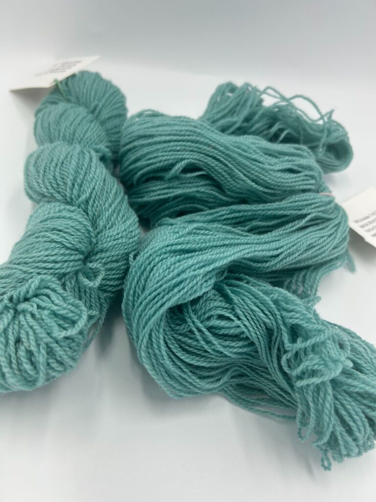 cyan fingering corriedale product photo